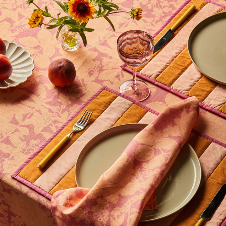 Herbs Reverse Pink Peach Napkins