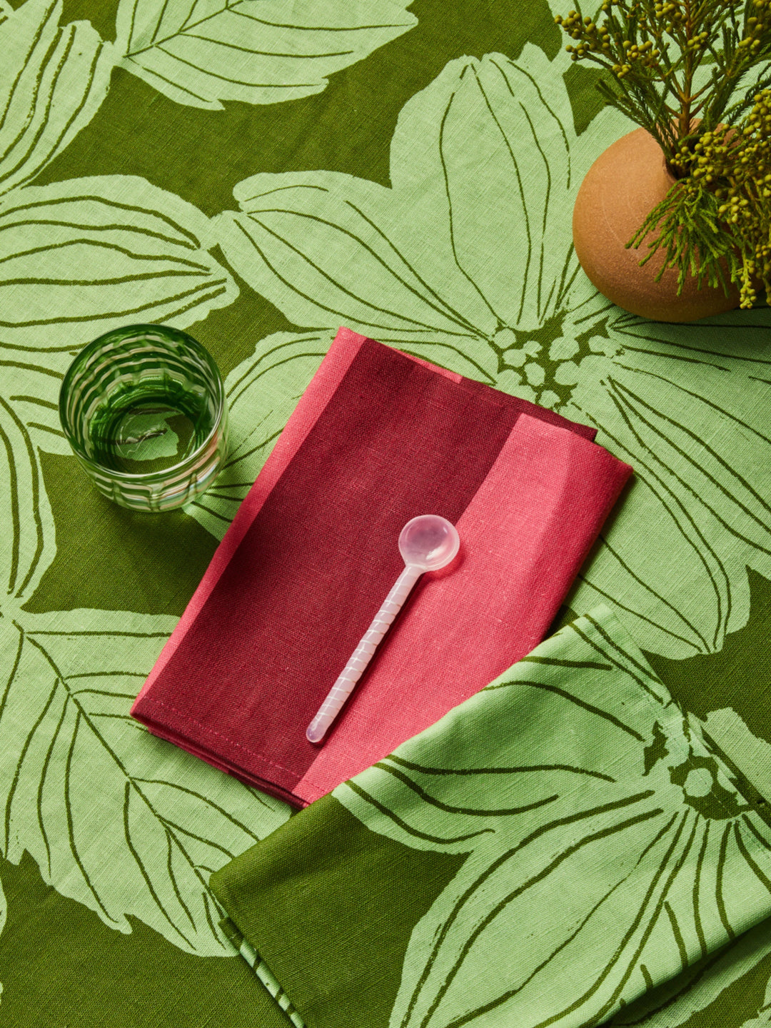 Big Stripe Cerise Napkins Almost Perfect