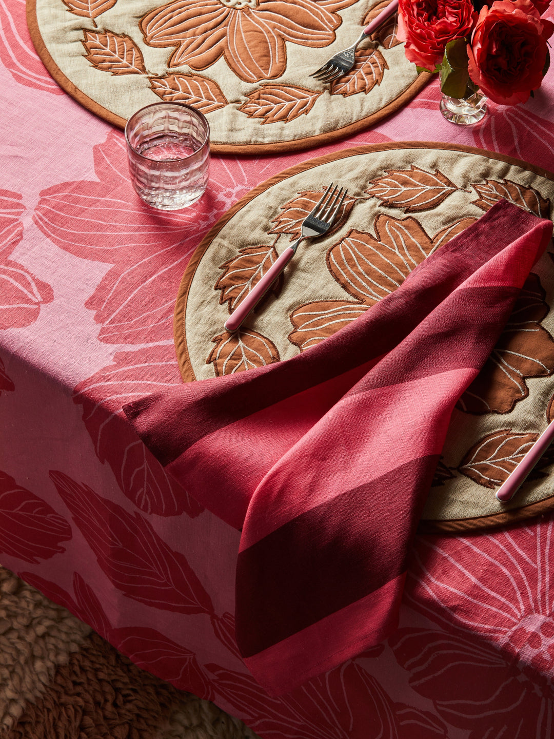 Big Stripe Cerise Napkins Almost Perfect