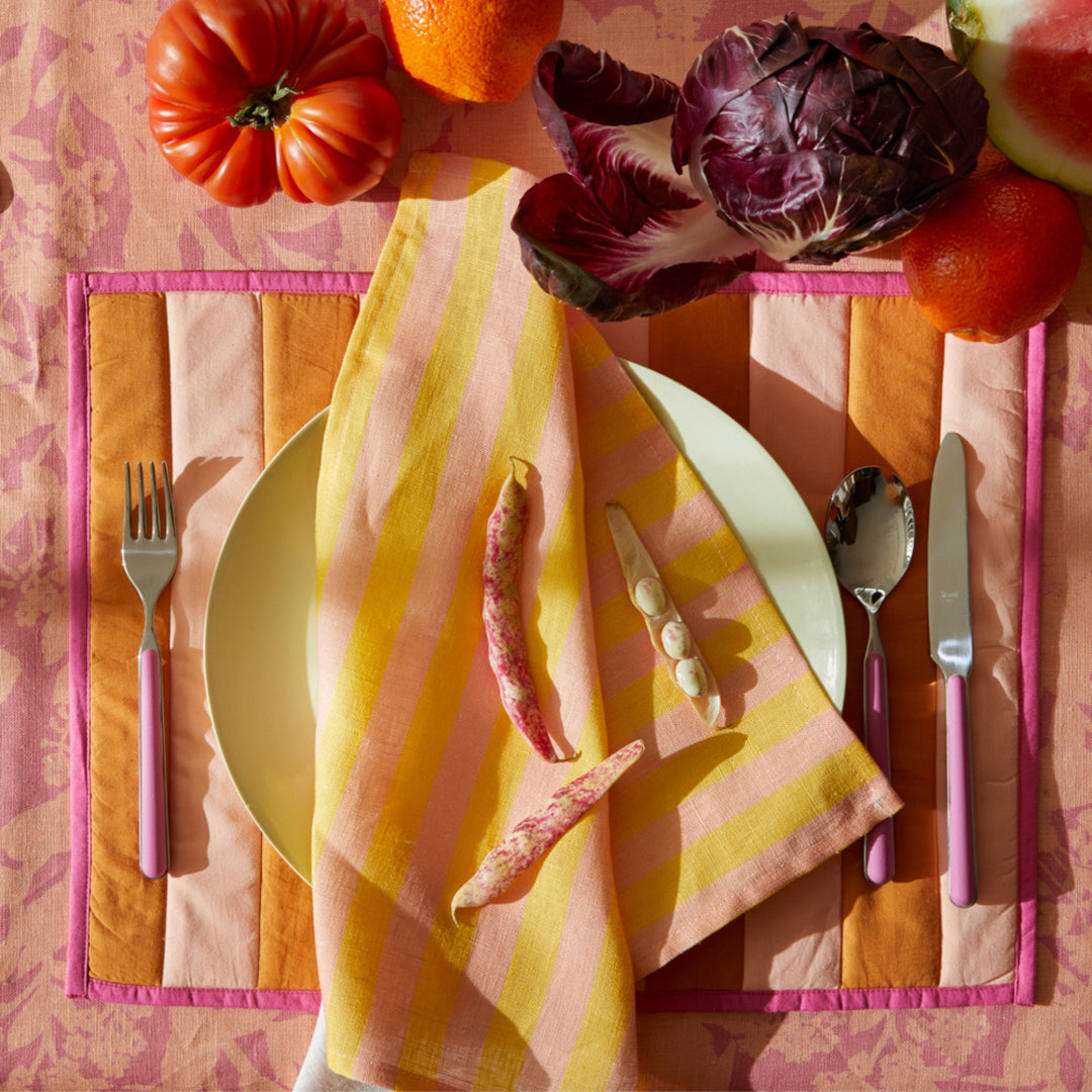 Thin Stripe Yellow Napkins