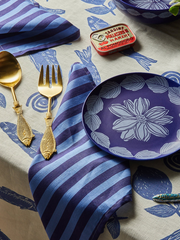 Thin Stripe Blue Napkins