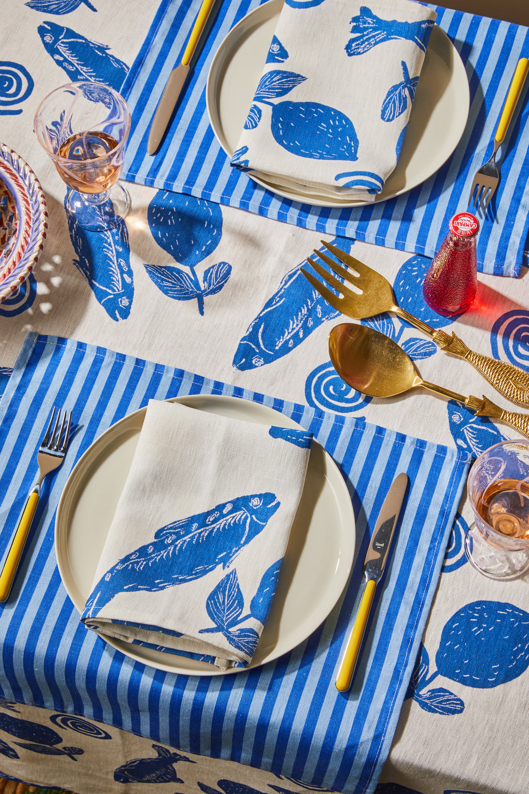 Sardines Blue Linen Napkins