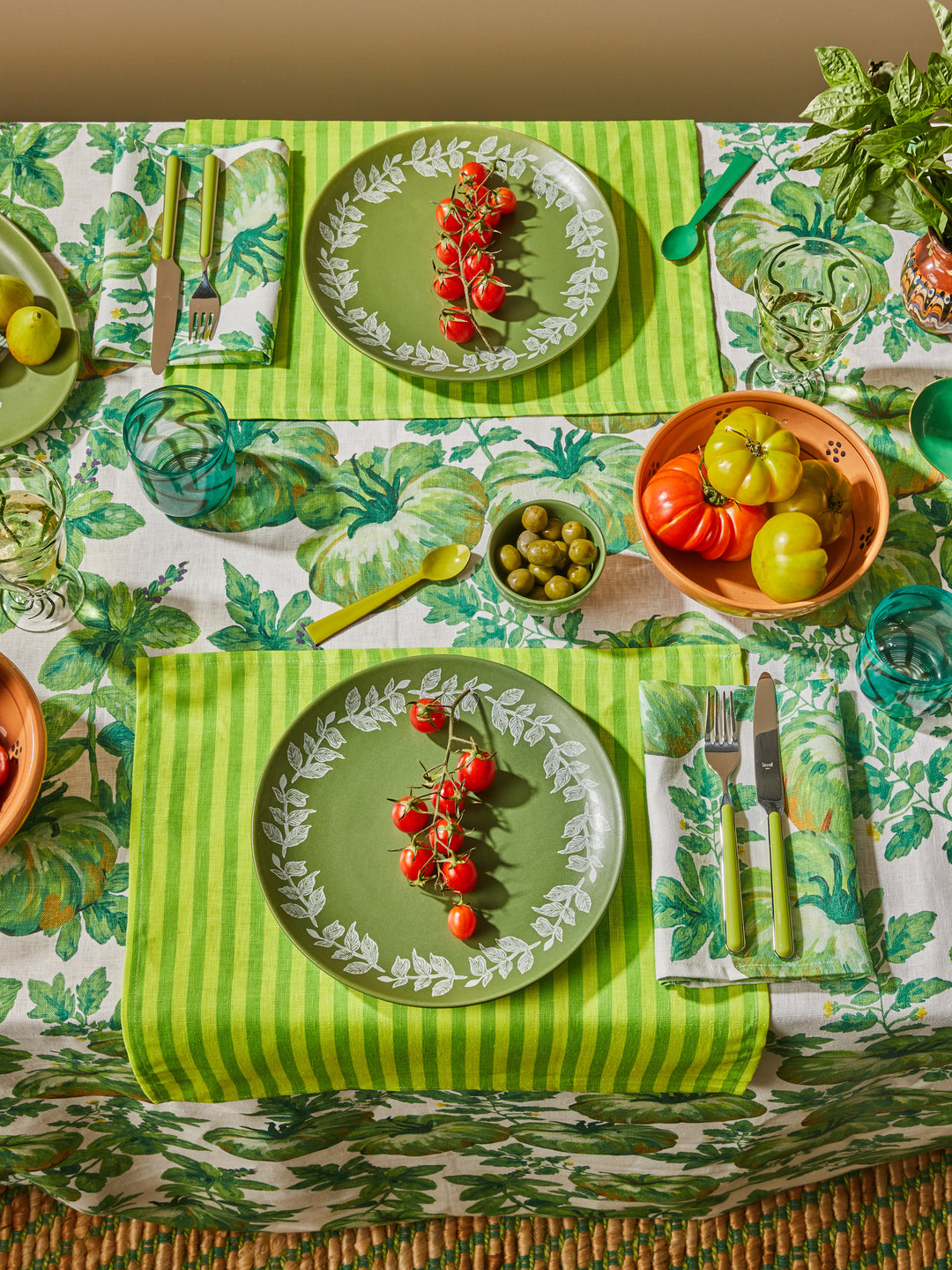 Heirloom Green Linen Napkins