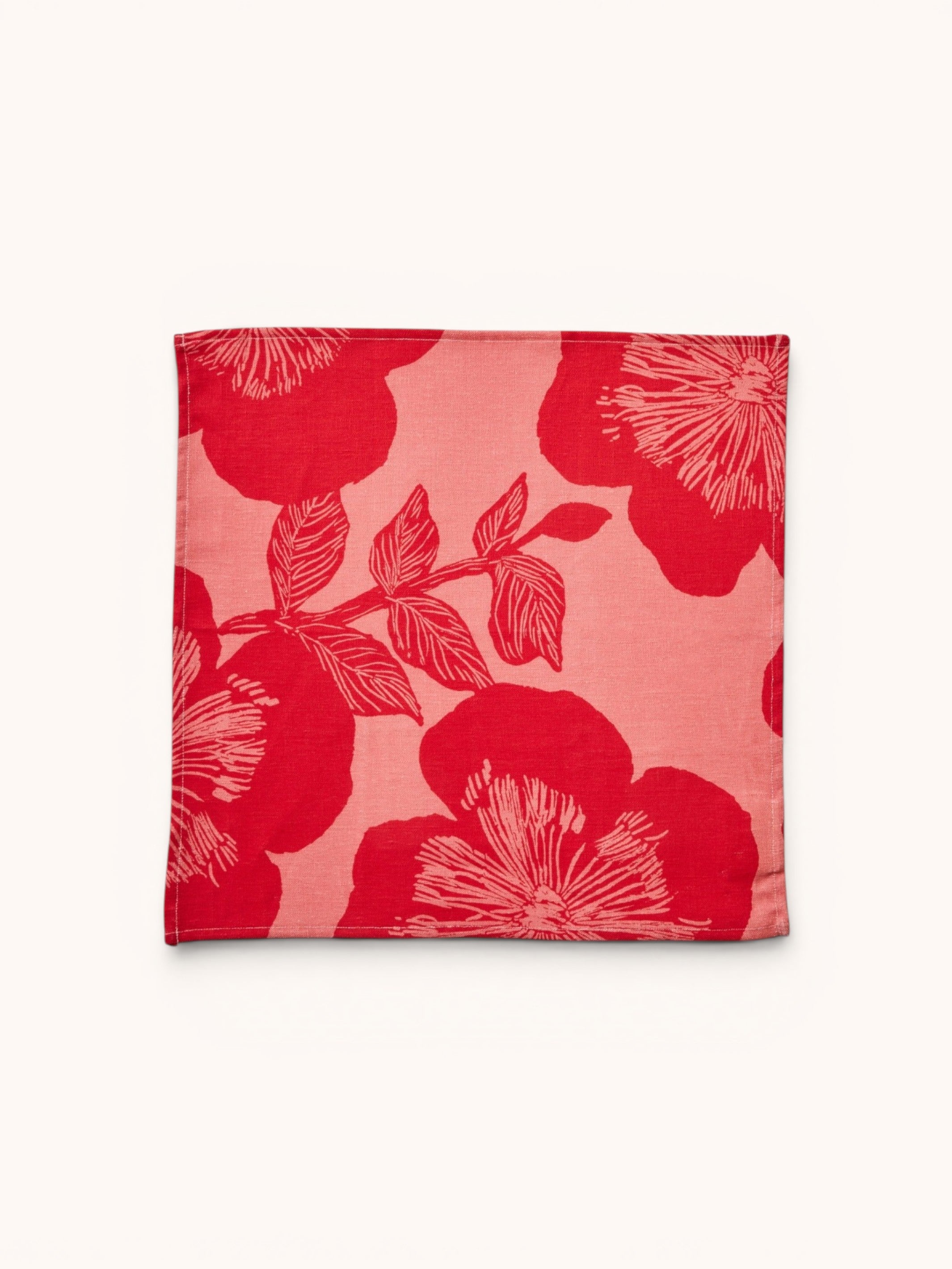Jardin Pink Linen Napkins