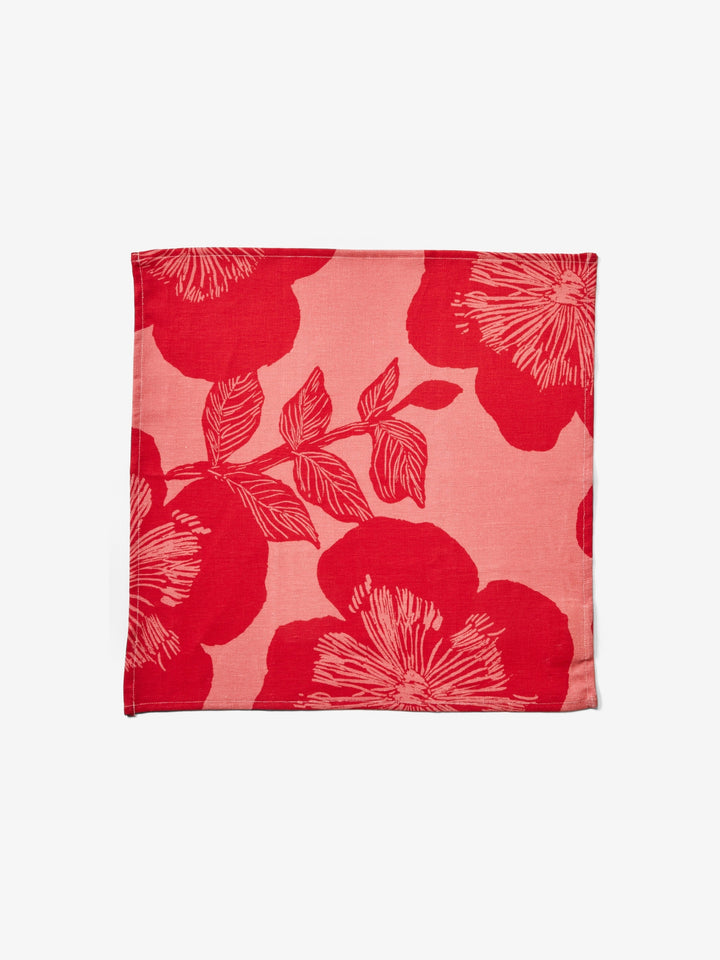 Jardin Pink Linen Napkins