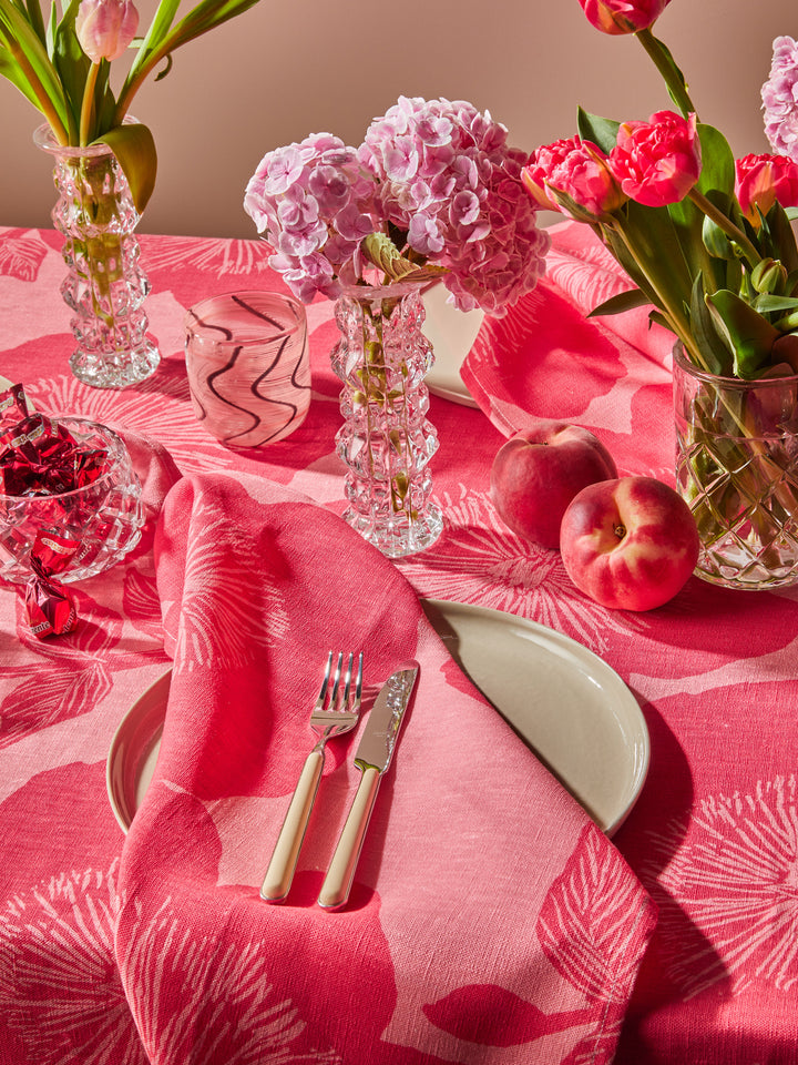 Jardin Pink Linen Napkins