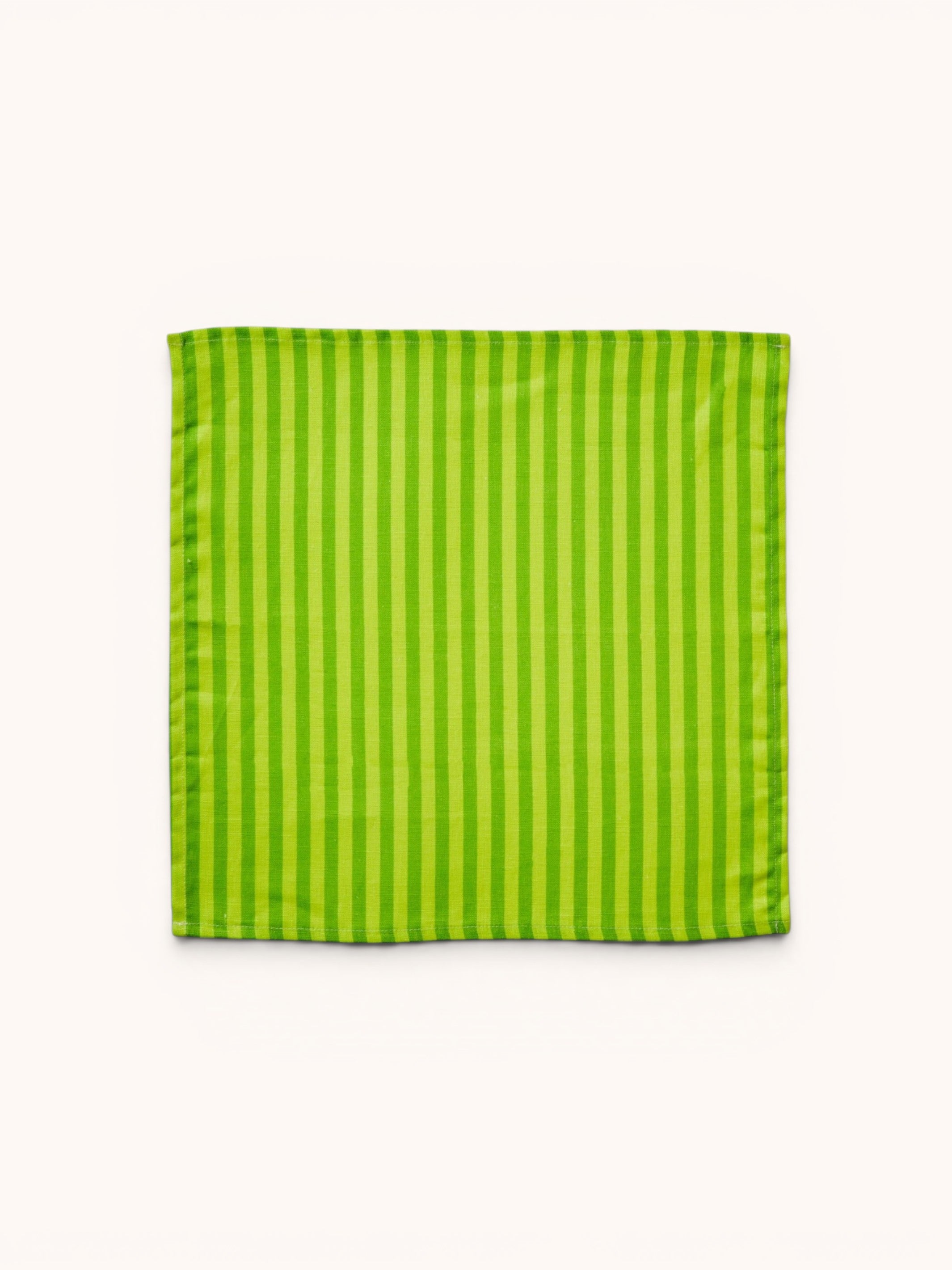 Pinstripe Lime Linen Napkins