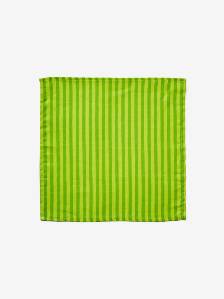 Pinstripe Lime Linen Napkins