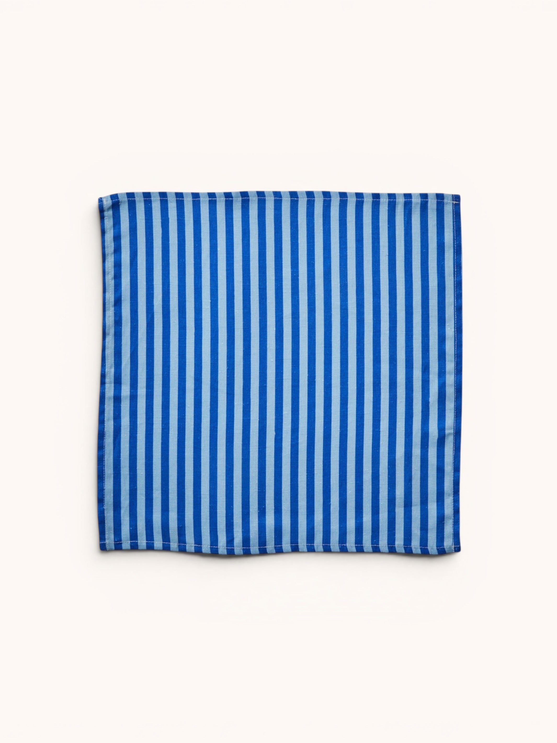 Pinstripe Blue Linen Napkins