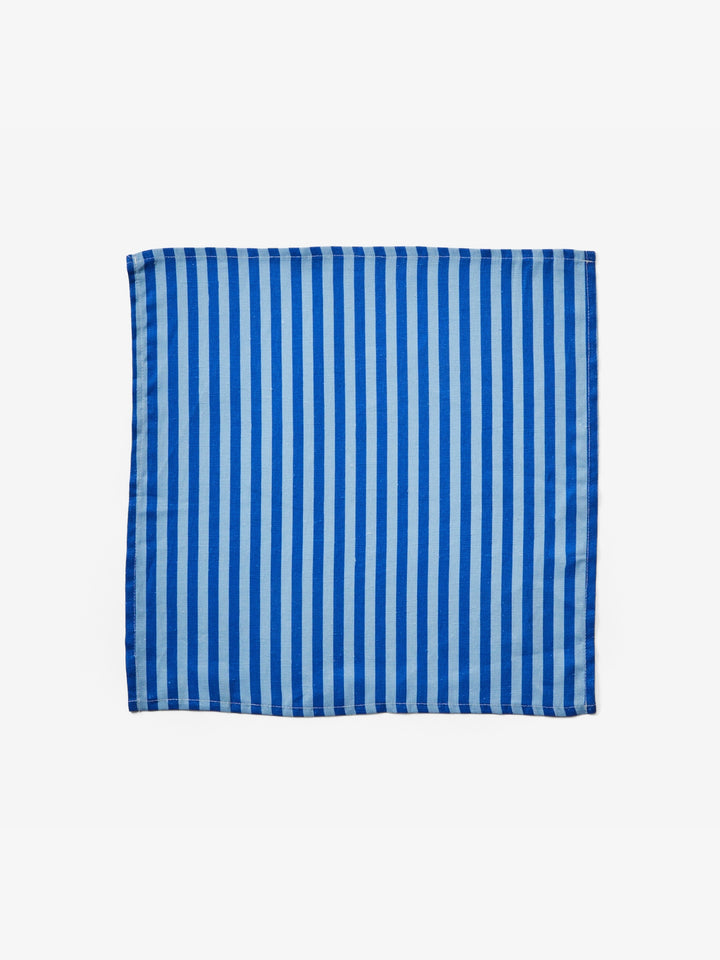 Pinstripe Blue Linen Napkins