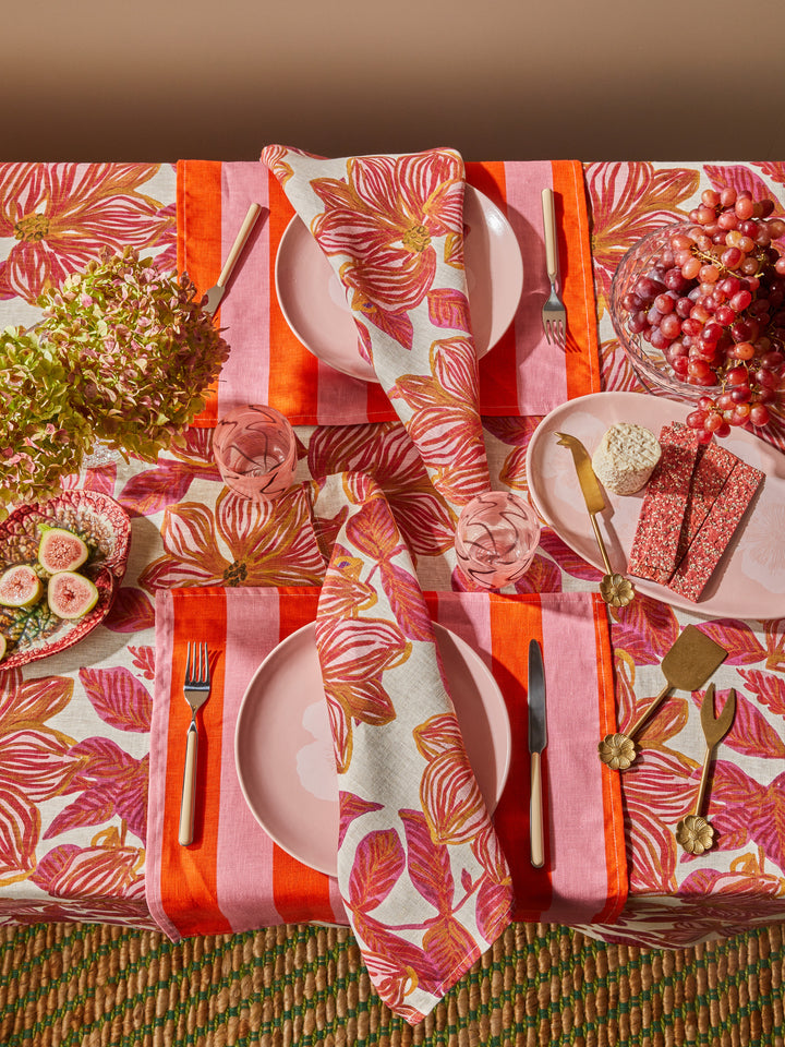 Bold Stripe Sorbet Linen Napkins