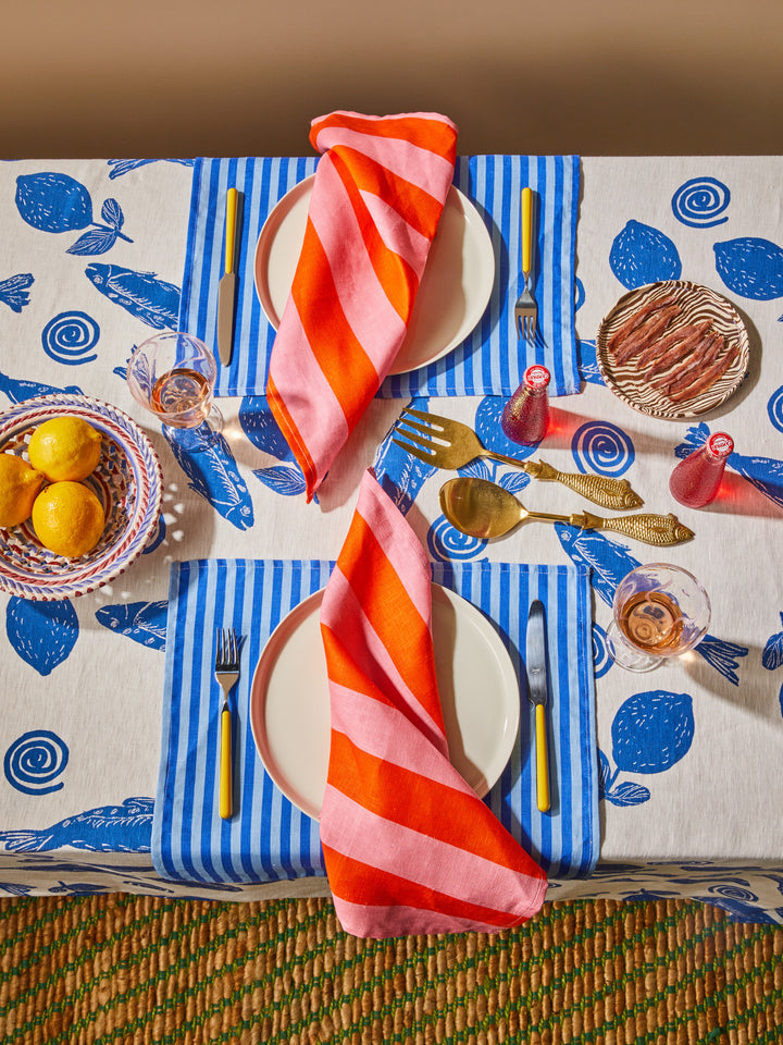 Bold Stripe Sorbet Linen Napkins
