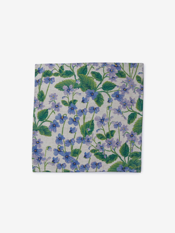 Lilas Blue Linen Napkins