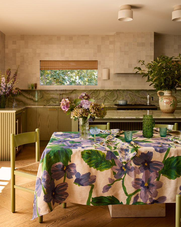 Lilas Blue Linen Napkins