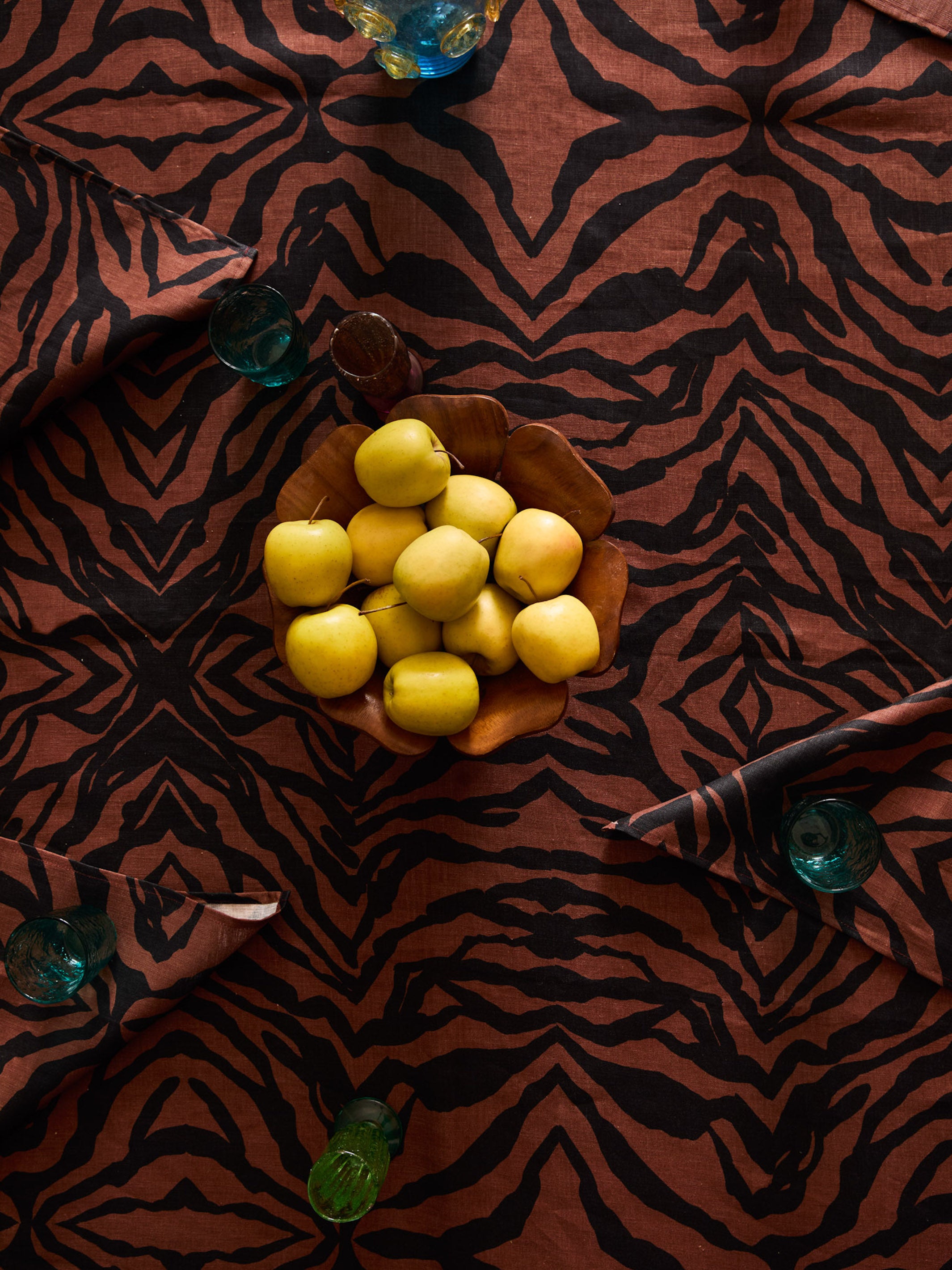 Zebra Chocolate Linen Napkins