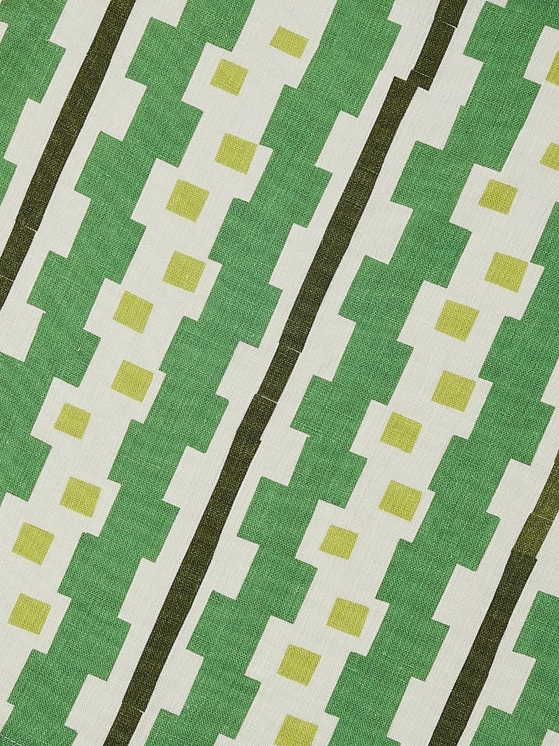 Bauhaus Green Linen Napkins - Almost Perfect