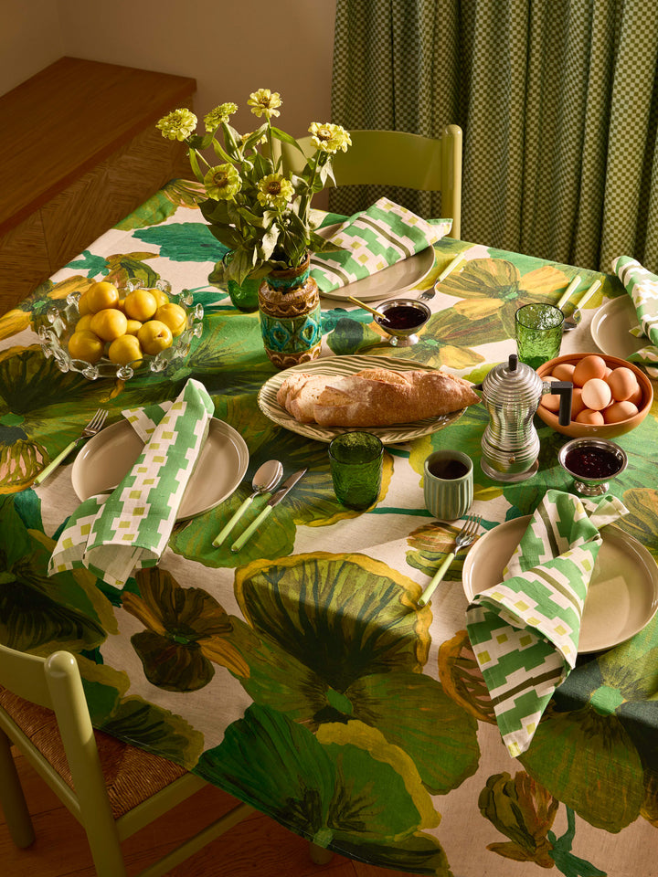 Bauhaus Green Linen Napkins