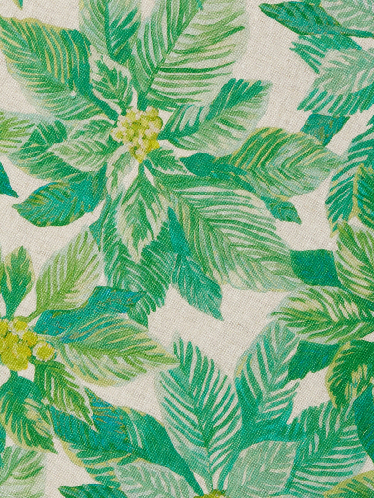 Poinsettia Green Linen Napkins