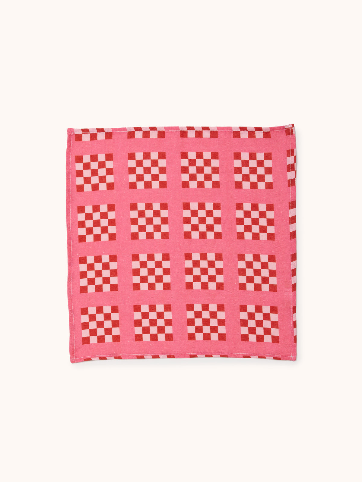 Lattice Pink Linen Napkins