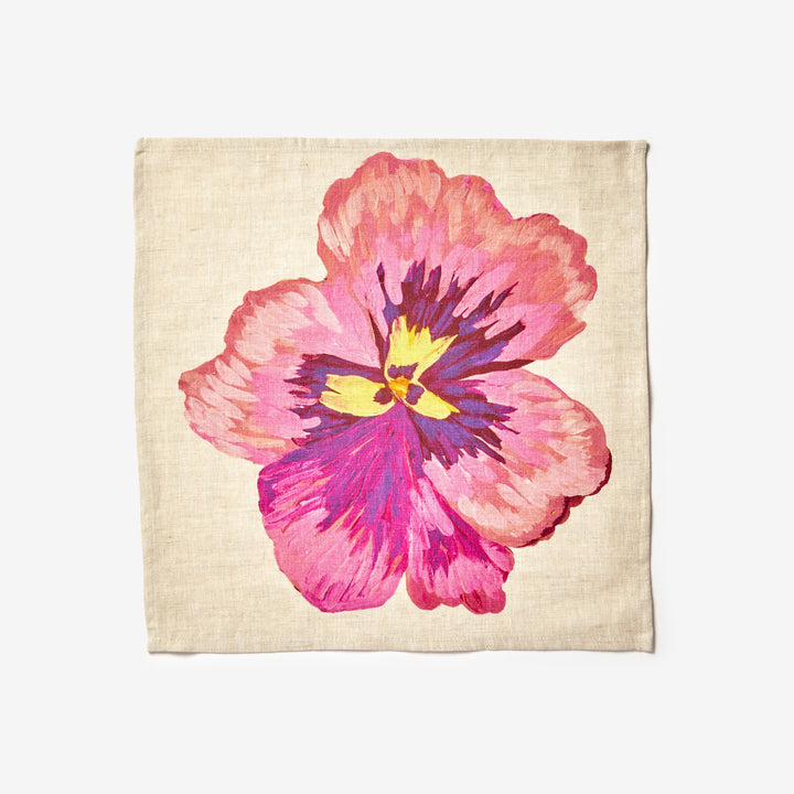 Pansy Flowers | Pink Napkins | Material Napkins | Bonnie and Neil | Linen Napkins