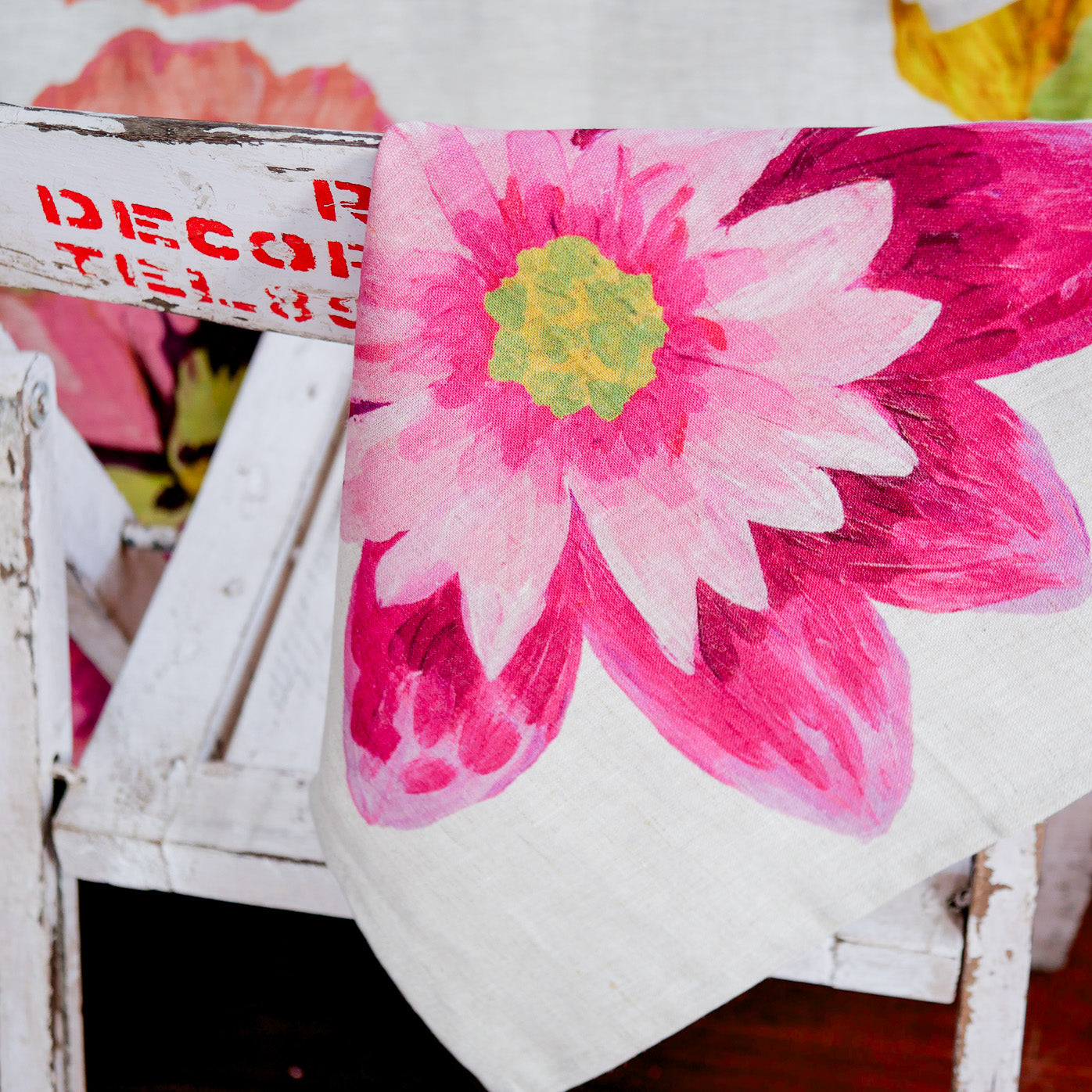 Pansy Flowers Pinks Napkins | Linen Napkins