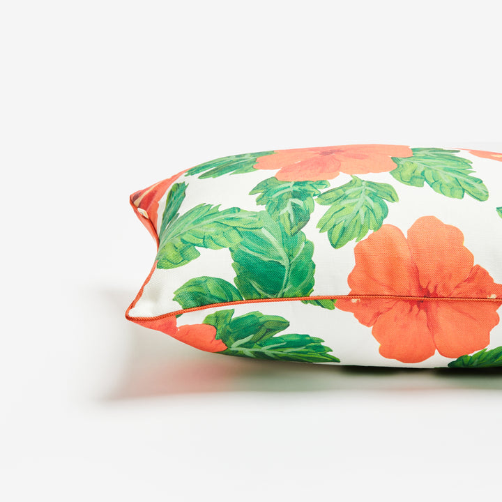 Hibiscus Red Outdoor Cushion