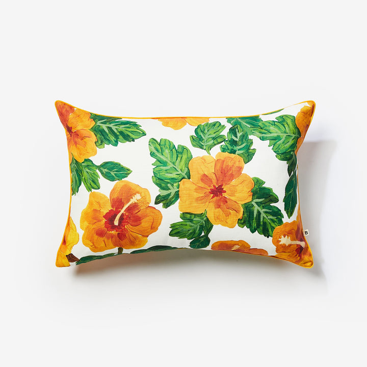 Hibiscus Yellow Outdoor Cushion