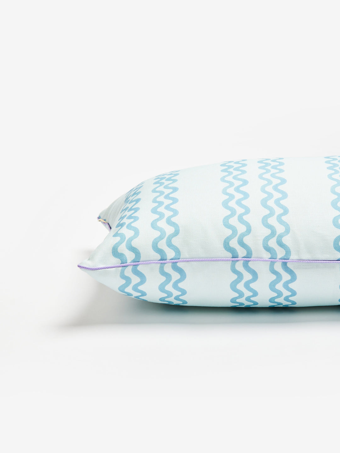 Double Waves Blue Outdoor Cushion