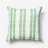 Double Waves Green 60cm Outdoor Cushion