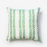Double Waves Green 60cm Outdoor Cushion