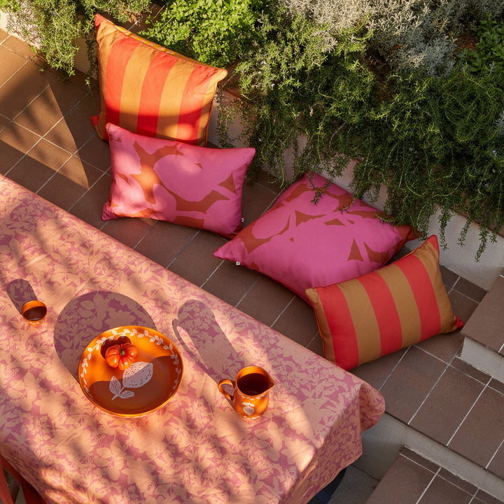 Big Stripe Orange Outdoor Cushion