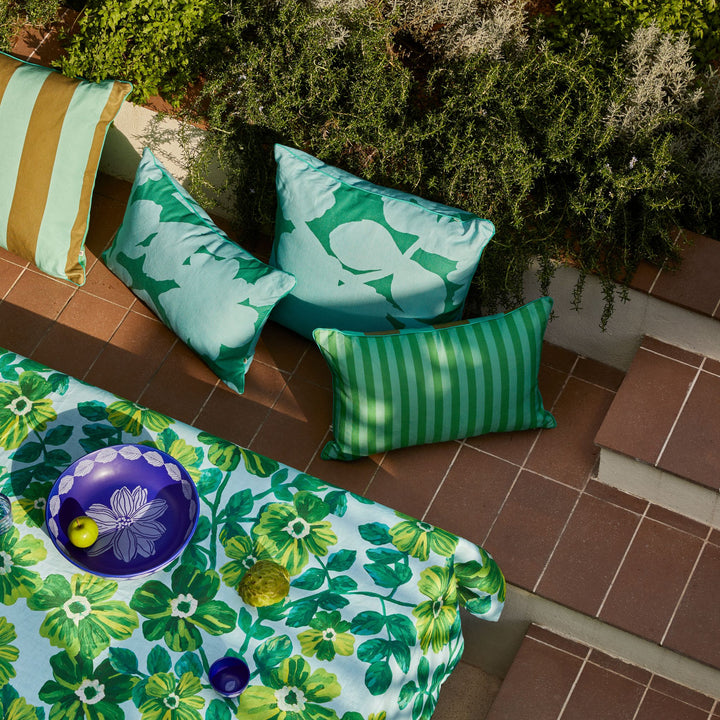 Big Stripe Mint Outdoor Cushion