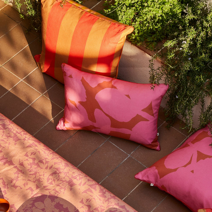 Carmine Pink Outdoor Cushion