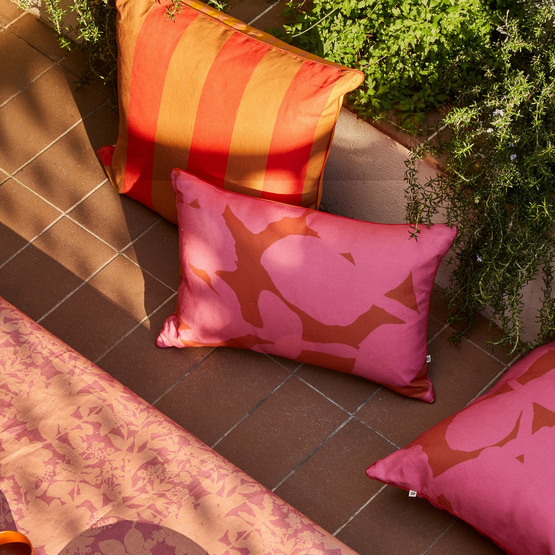 Big Stripe Orange Outdoor Cushion