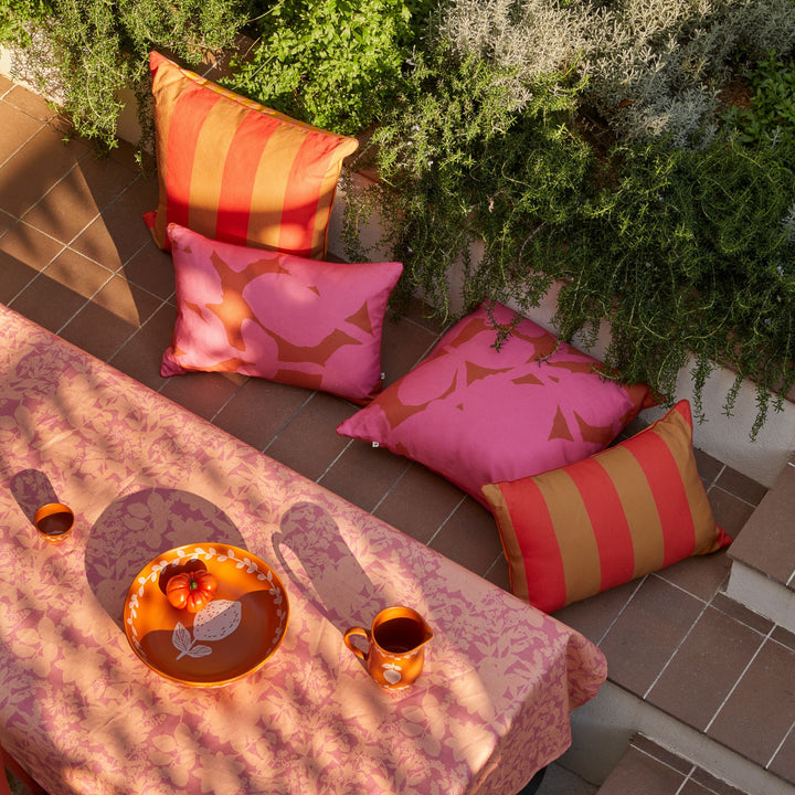 Big Stripe Orange Outdoor Cushion