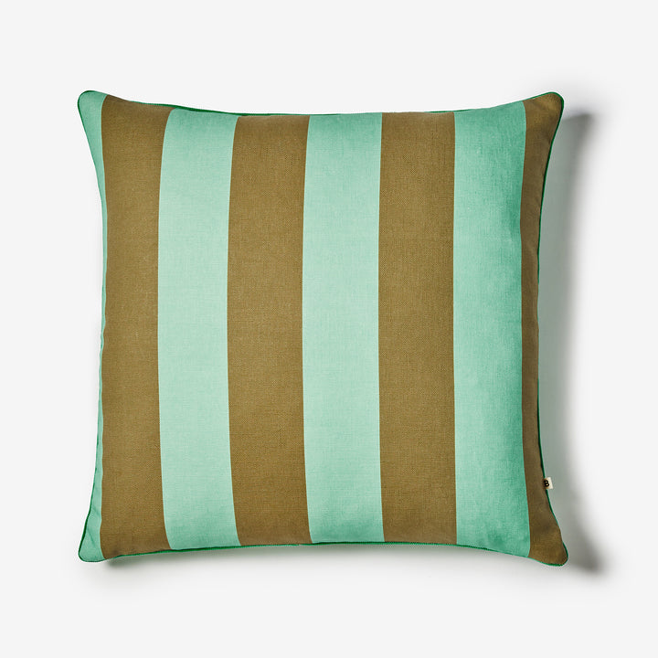 Big Stripe Mint 60x40cm Outdoor Cushion Front | Mint Green Striped Outdoor Cushion