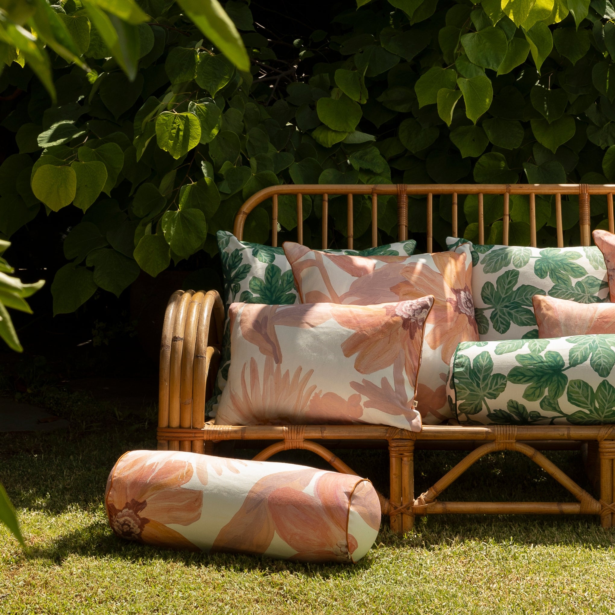 Cornflower Pink 60x20cm Outdoor Bolster Cushion