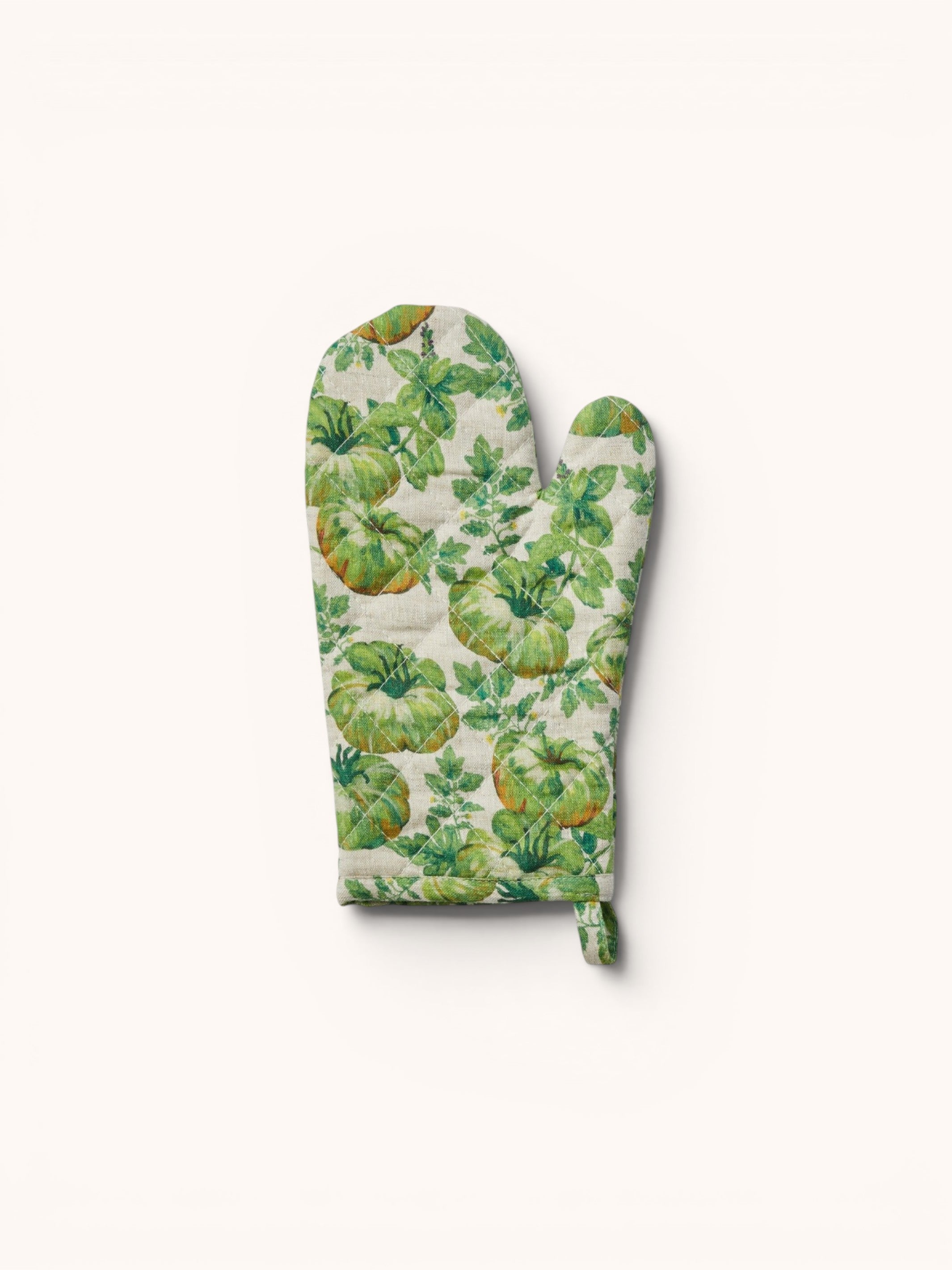 Heirloom Green Linen Oven Mitt