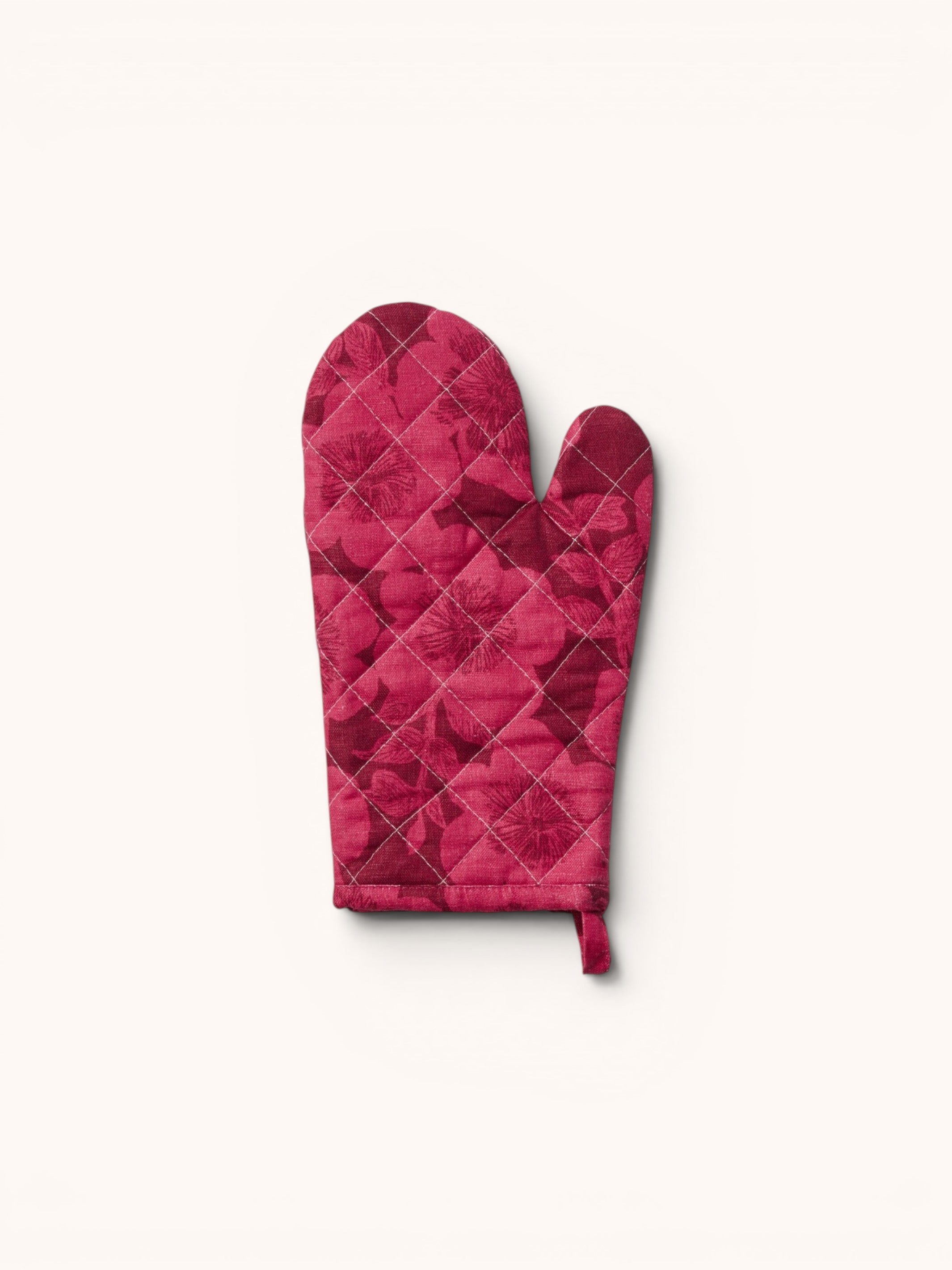Jardin Cerise Linen Oven Mitt - Almost Perfect
