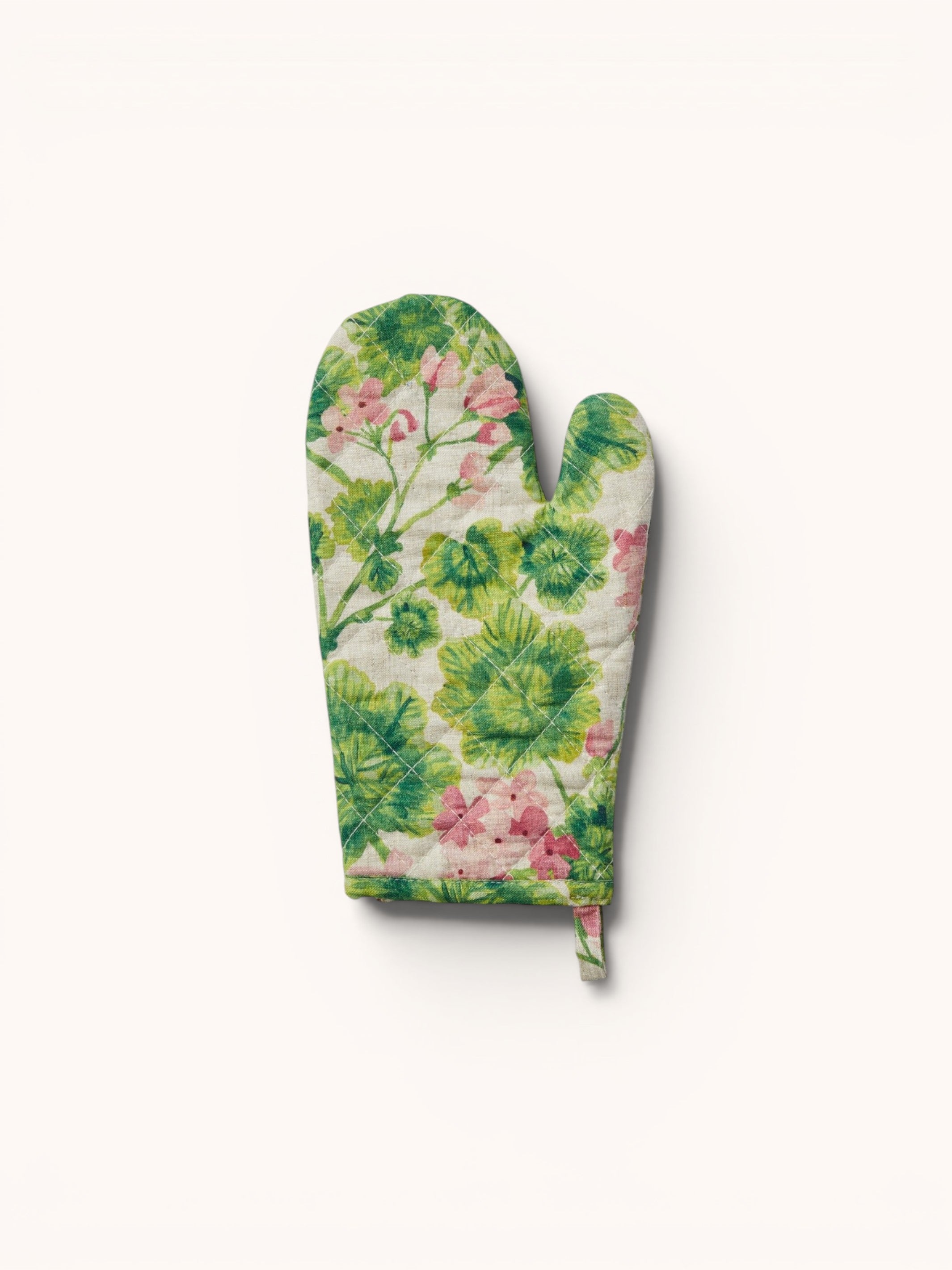 Geranium Multi Linen Oven Mitt