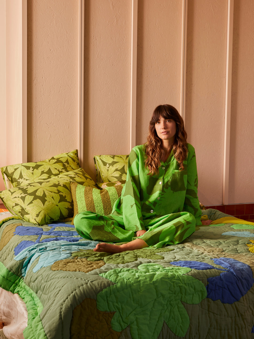 Carmine Green Pyjama Set - Almost Perfect