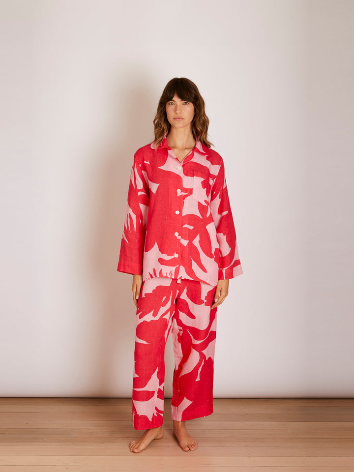 Carmine Pink Pyjama Set - Almost Perfect