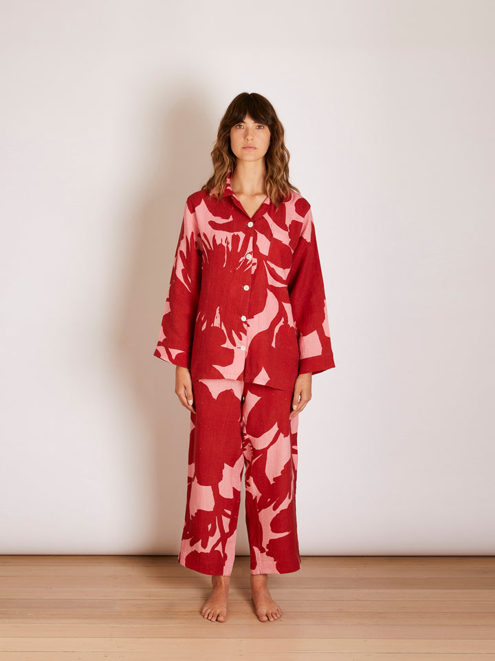 Carmine Burgundy Pyjama Set - Almost Perfect