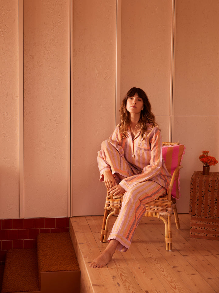 Stripe Orange Pyjama Set