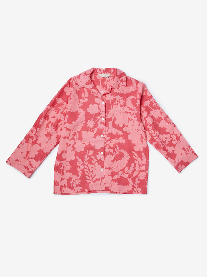 Petal Pink Linen Pyjama Set