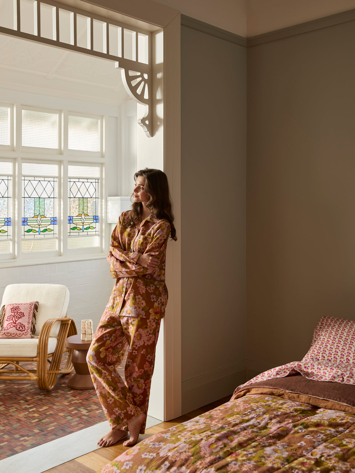 Buttercup Rust Linen Pyjama Set