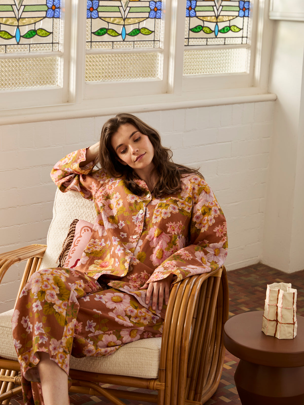 Buttercup Rust Linen Pyjama Set
