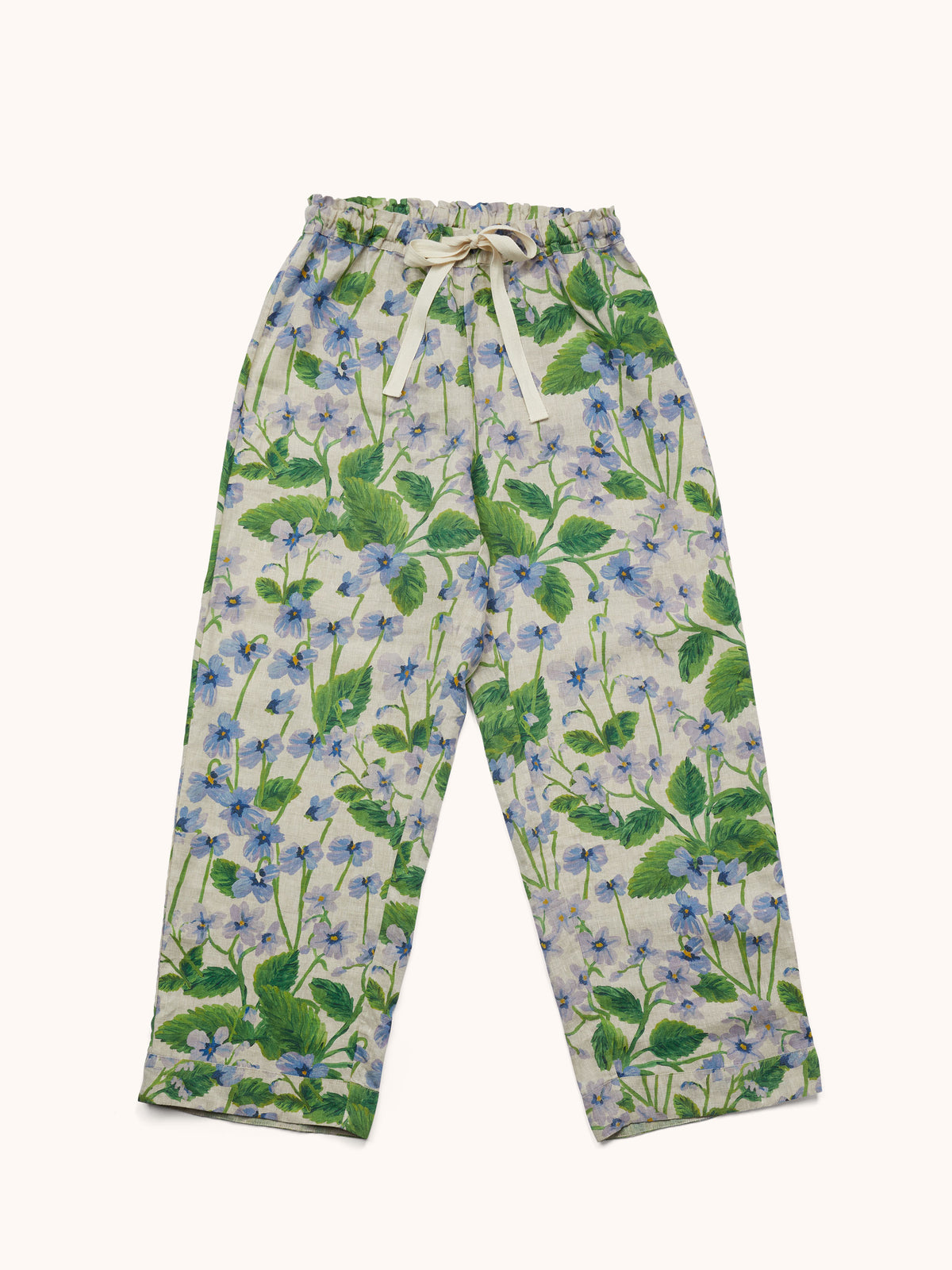 Lilas Blue Linen Pyjama Set