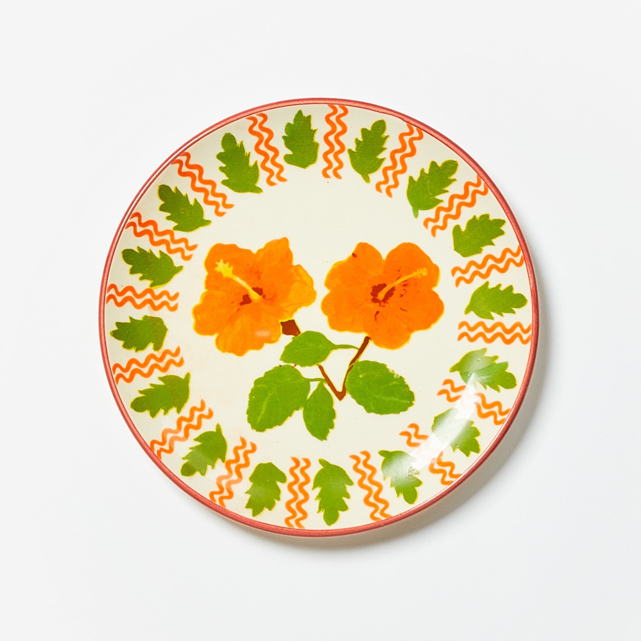 Hibiscus Red Plate