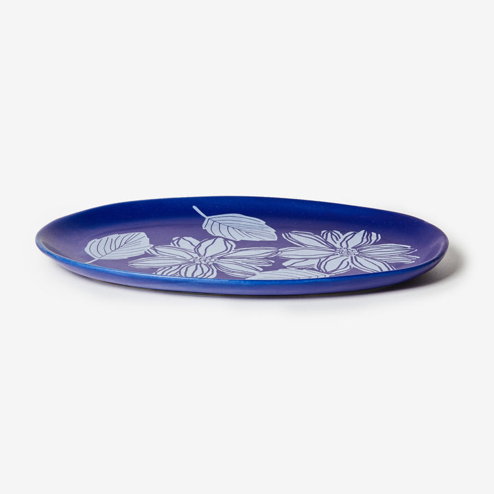 Margot Cobalt Oval Plate